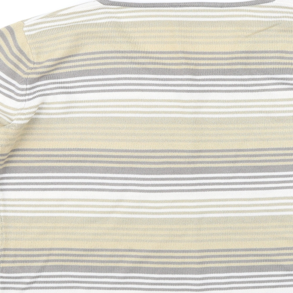 BHS Womens Grey Striped  Pullover Jumper Size 12