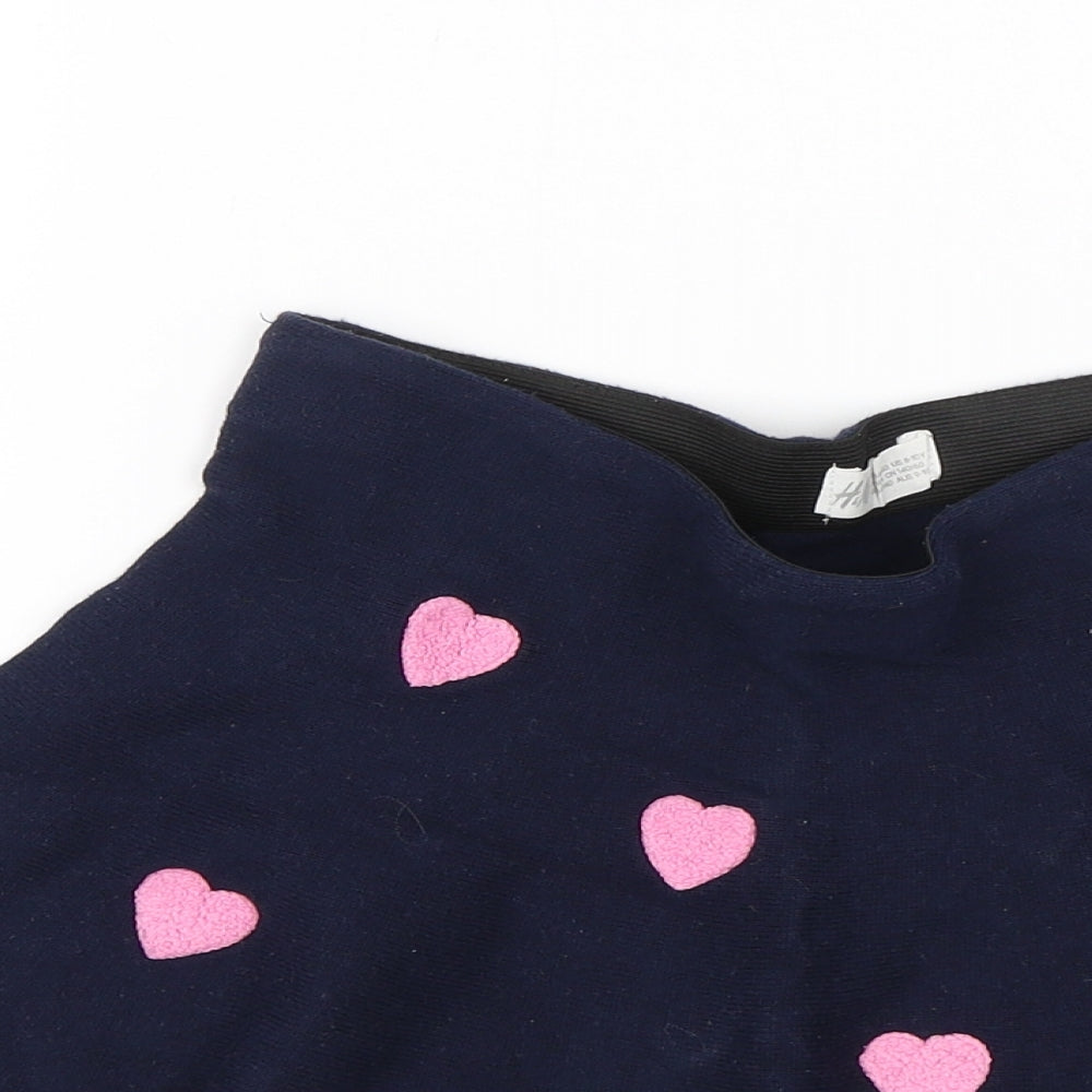 H&M Girls Blue Polka Dot  Mini Skirt Size 9-10 Years
