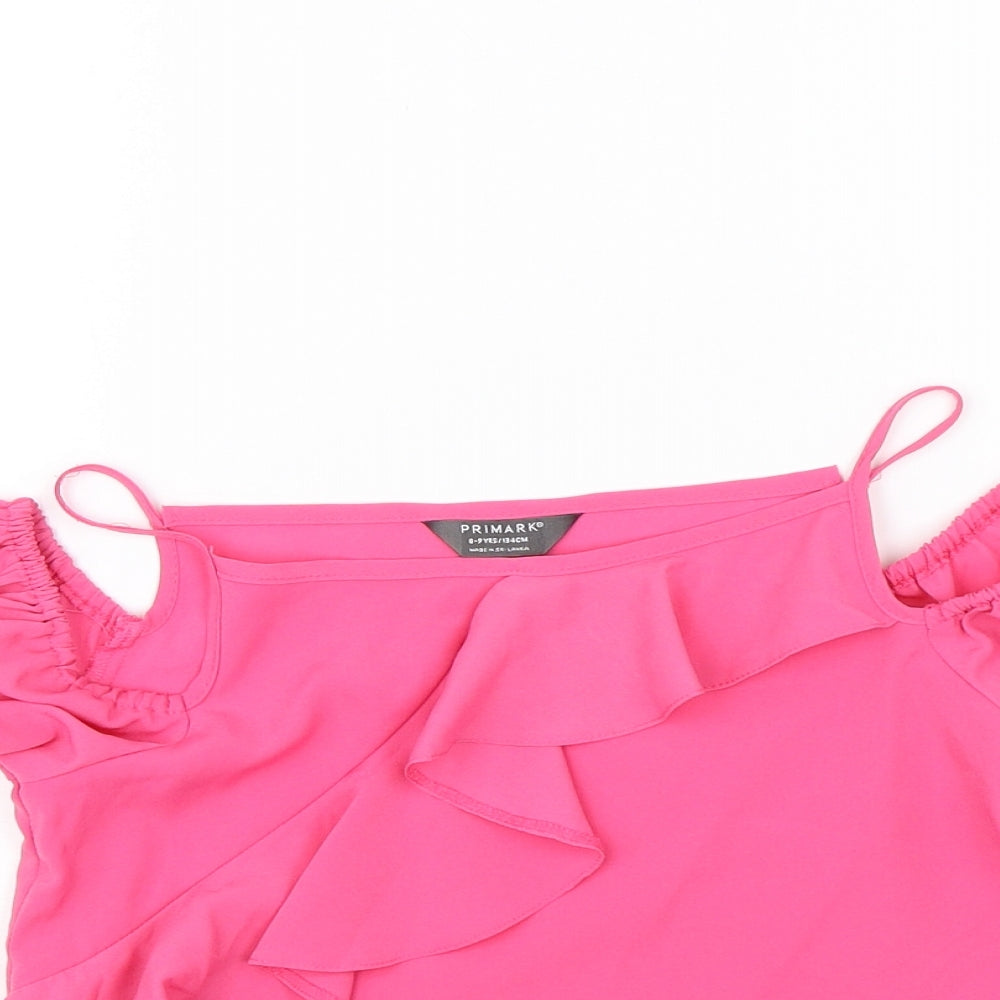 Primark Girls Pink   Basic Blouse Size 8-9 Years