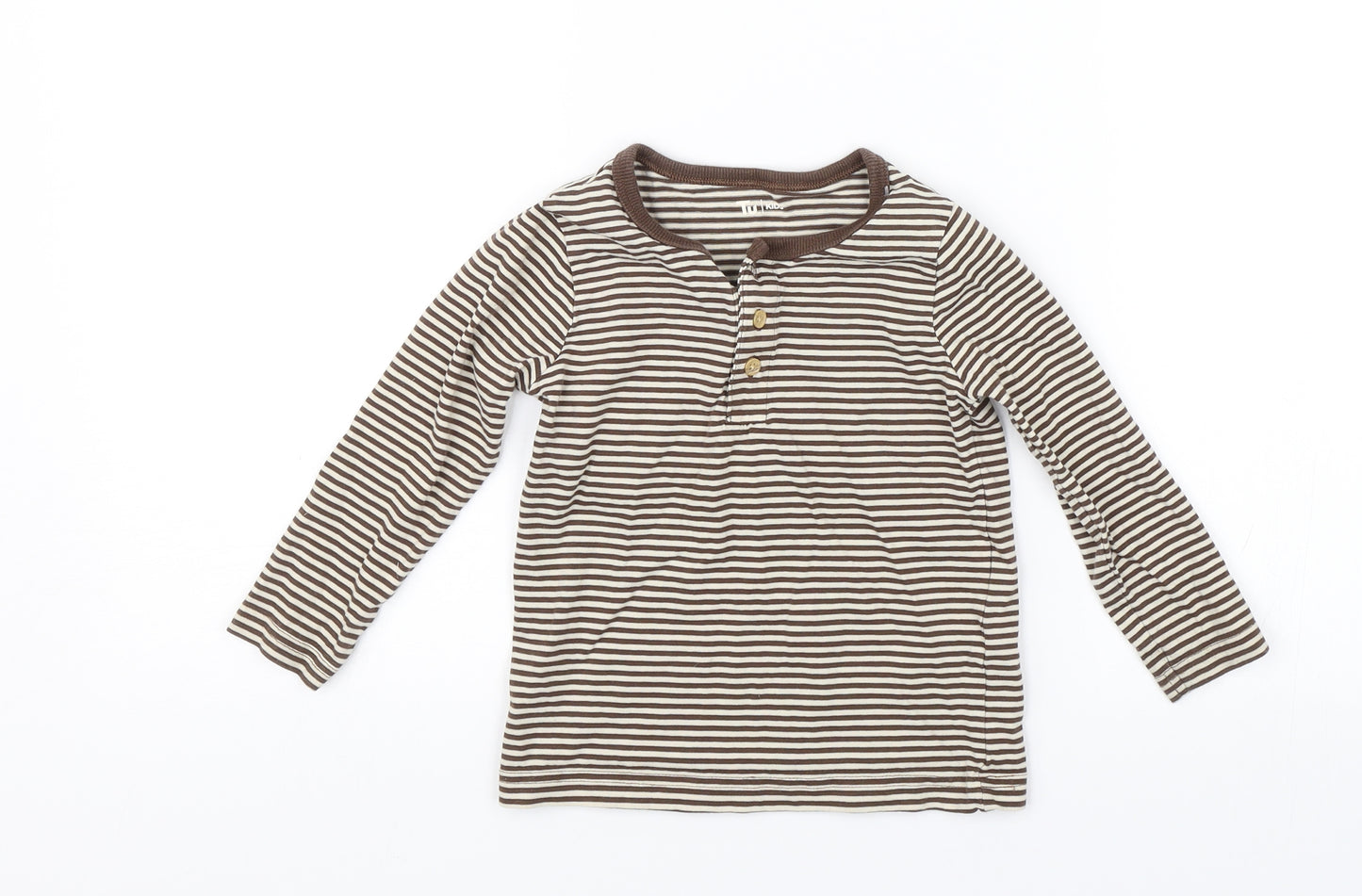 TU Baby Brown Striped  Basic T-Shirt Size 18-24 Months