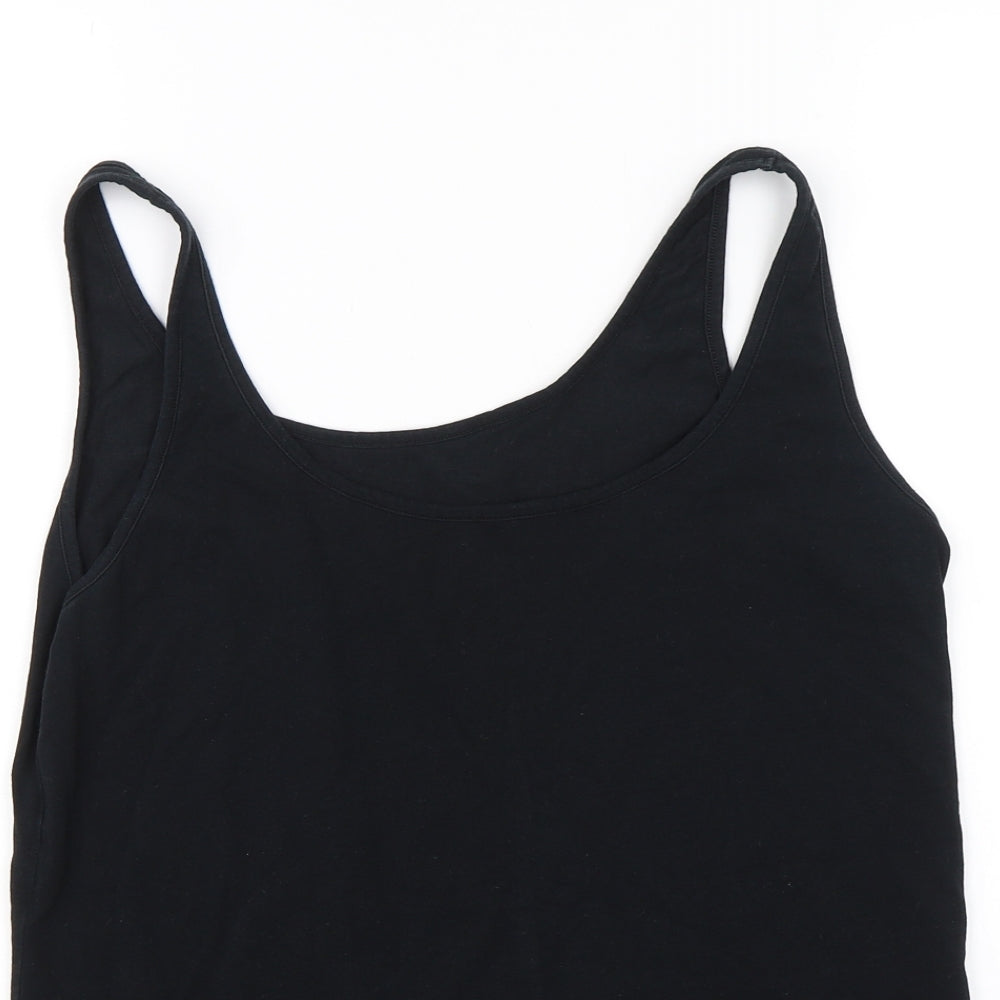M&S Womens Black   Basic Tank Size 16