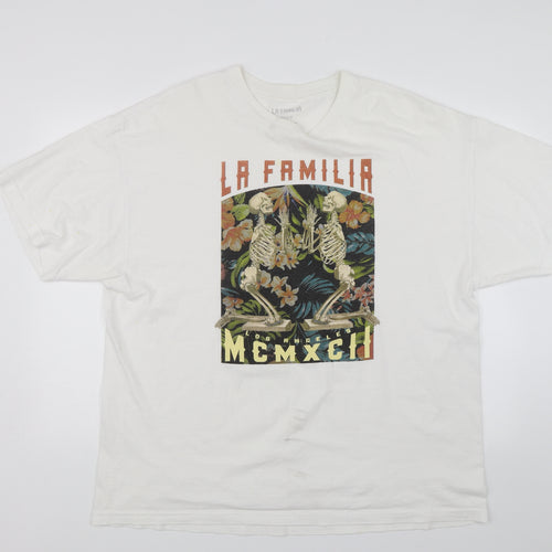 LA FAMILIA MMXIV Mens White    T-Shirt Size 2XL