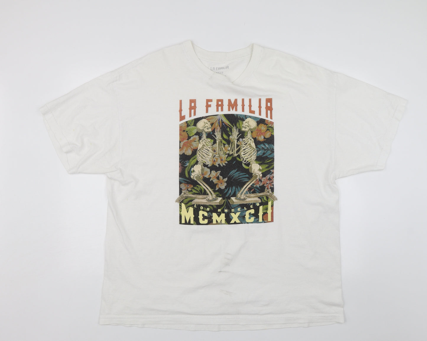 LA FAMILIA MMXIV Mens White    T-Shirt Size 2XL