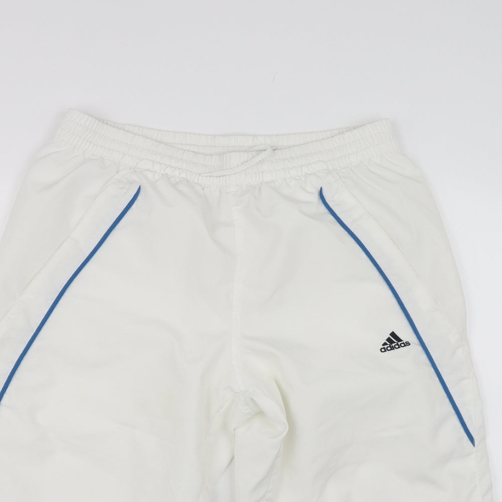 adidas Mens White   Sweat Shorts Size S