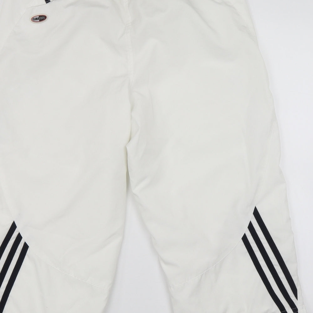 adidas Mens White   Sweat Shorts Size S
