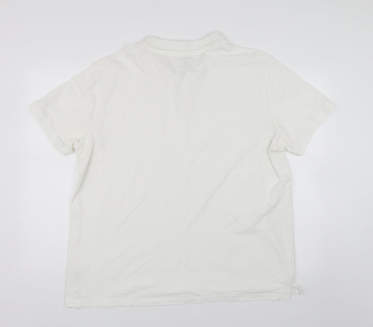 Cedar Wood State Mens White    Polo Size 2XL