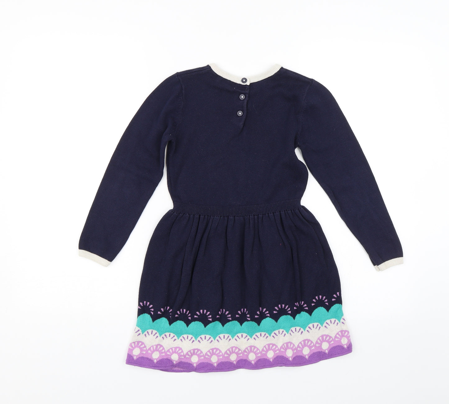 M&S Girls Blue   Jumper Dress  Size 6-7 Years