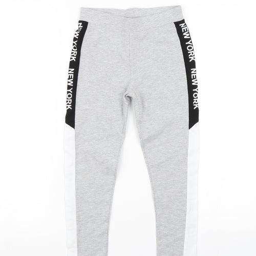 Matalan Girls Grey   Sweatpants Trousers Size 9 Years - New York