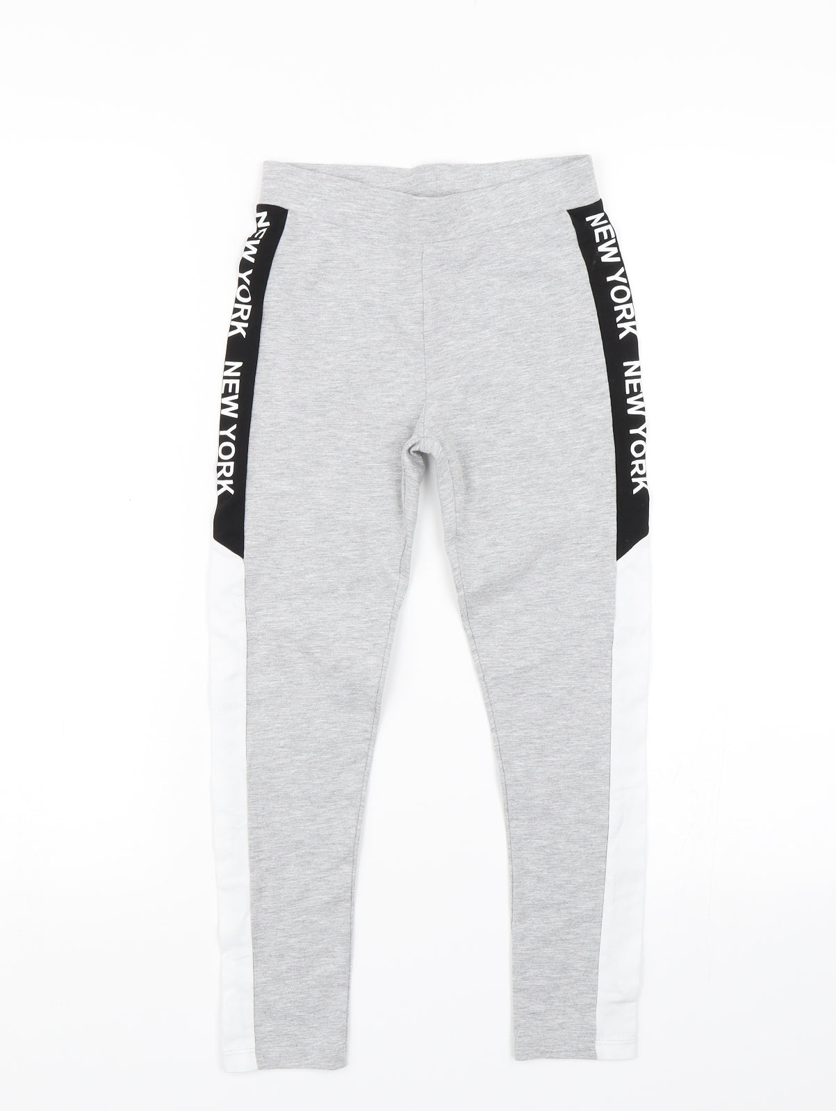 Matalan Girls Grey   Sweatpants Trousers Size 9 Years - New York