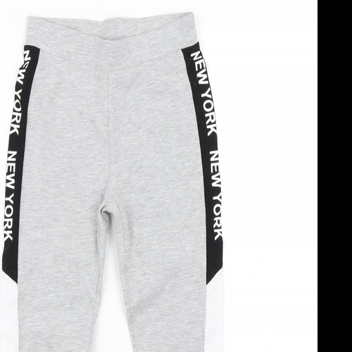 Matalan Girls Grey   Sweatpants Trousers Size 9 Years - New York