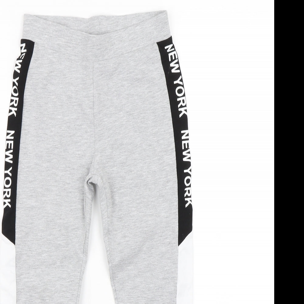 Matalan Girls Grey   Sweatpants Trousers Size 9 Years - New York