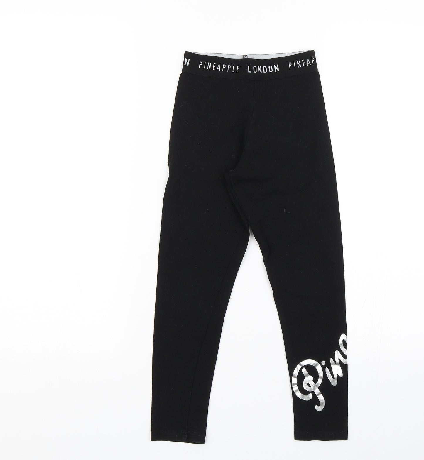Pineapple Girls Black   Jogger Trousers Size 7-8 Years