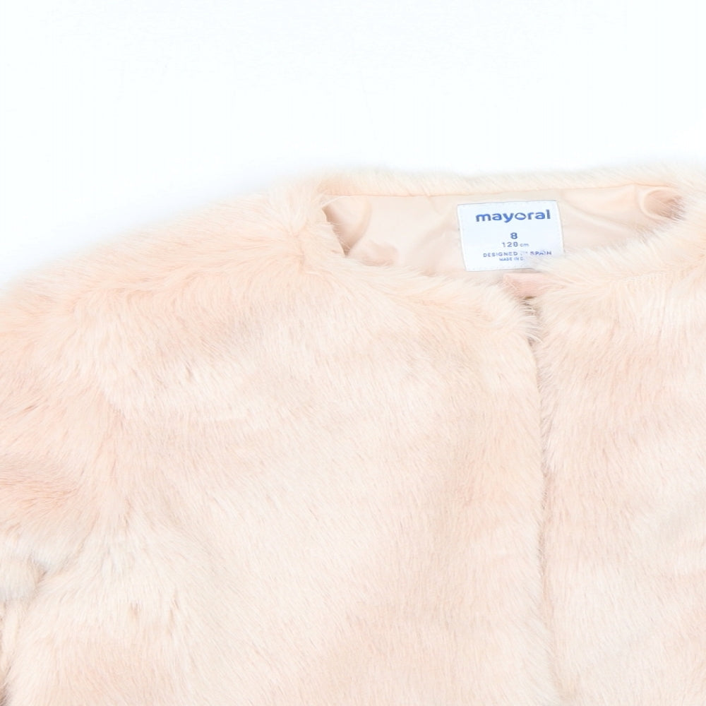 Mayoral Girls Pink   Jacket  Size 8 Years