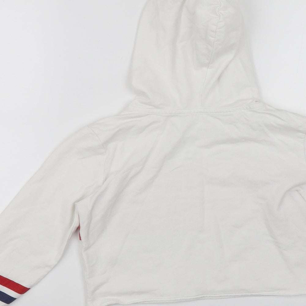 H&M Girls White   Pullover Hoodie Size 9-10 Years  - Girls Unite New York