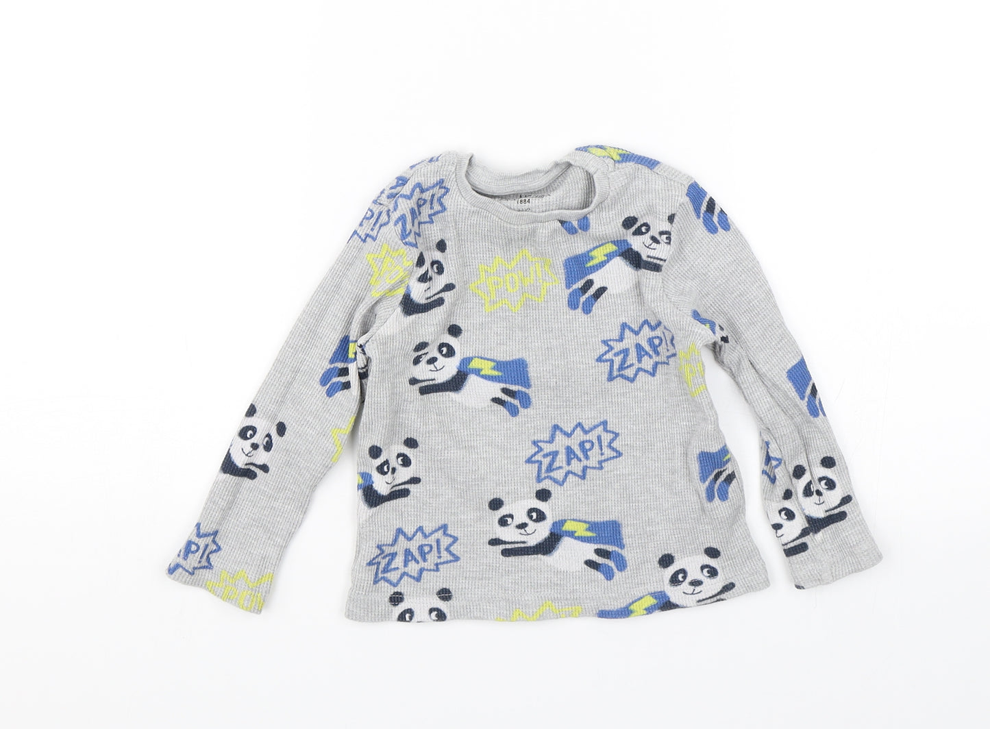 M&S Boys Grey   Pullover Jumper Size 2-3 Years  - Panda