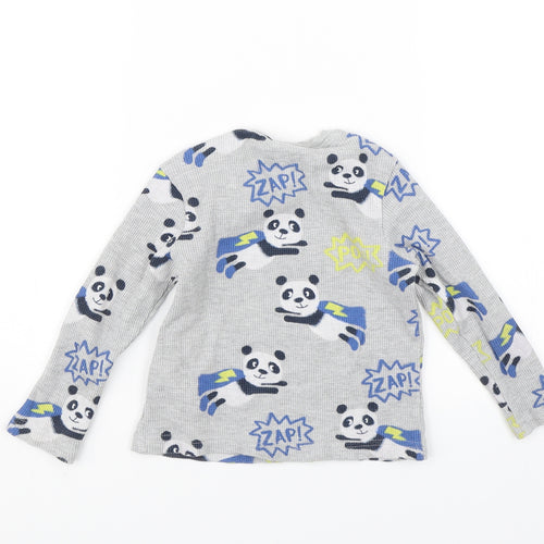 M&S Boys Grey   Pullover Jumper Size 2-3 Years  - Panda