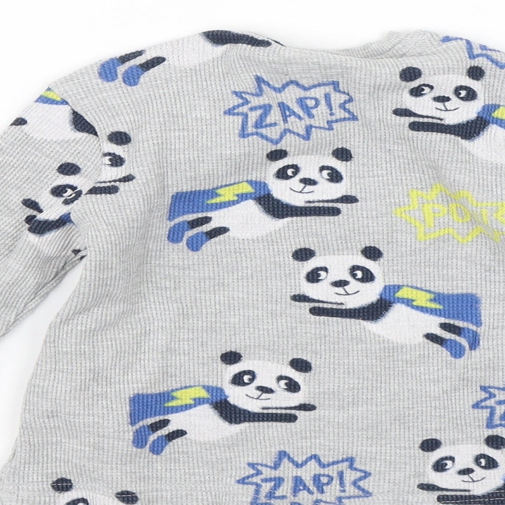 M&S Boys Grey   Pullover Jumper Size 2-3 Years  - Panda