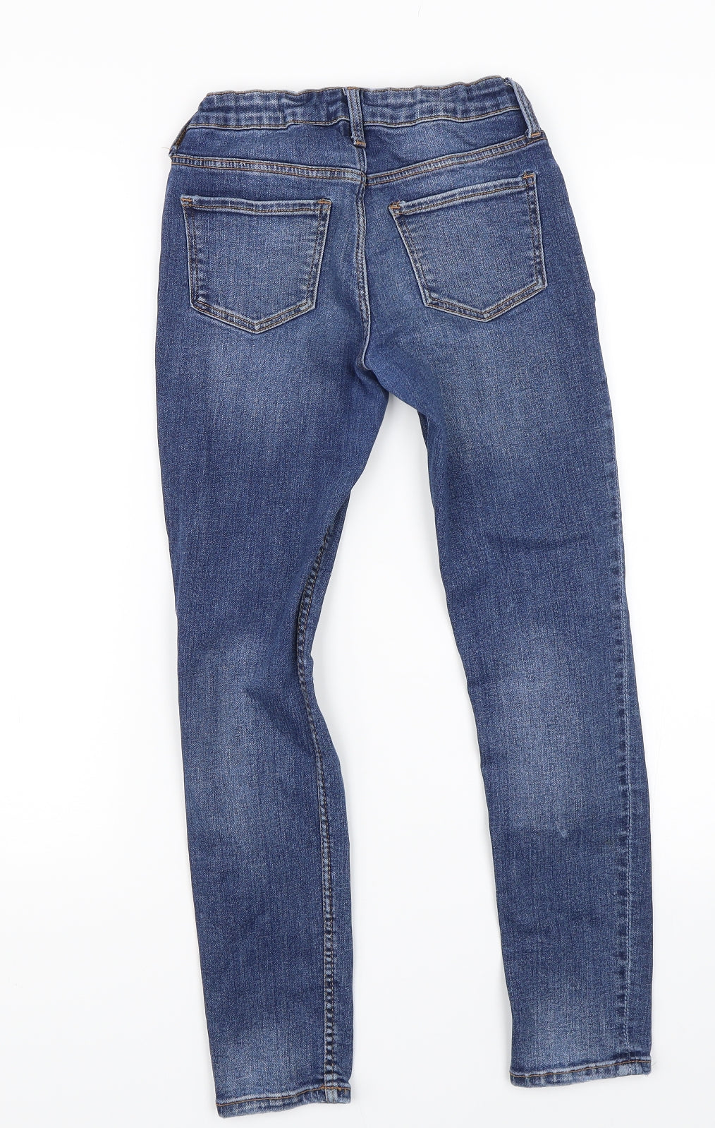 H&M Girls Blue  Denim Skinny Jeans Size 10 Years - distressed