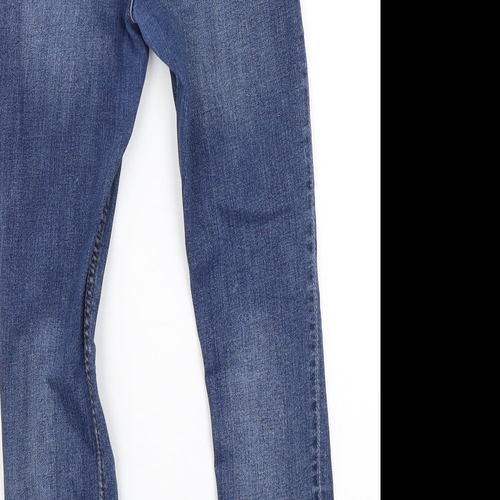 H&M Girls Blue  Denim Skinny Jeans Size 10 Years - distressed