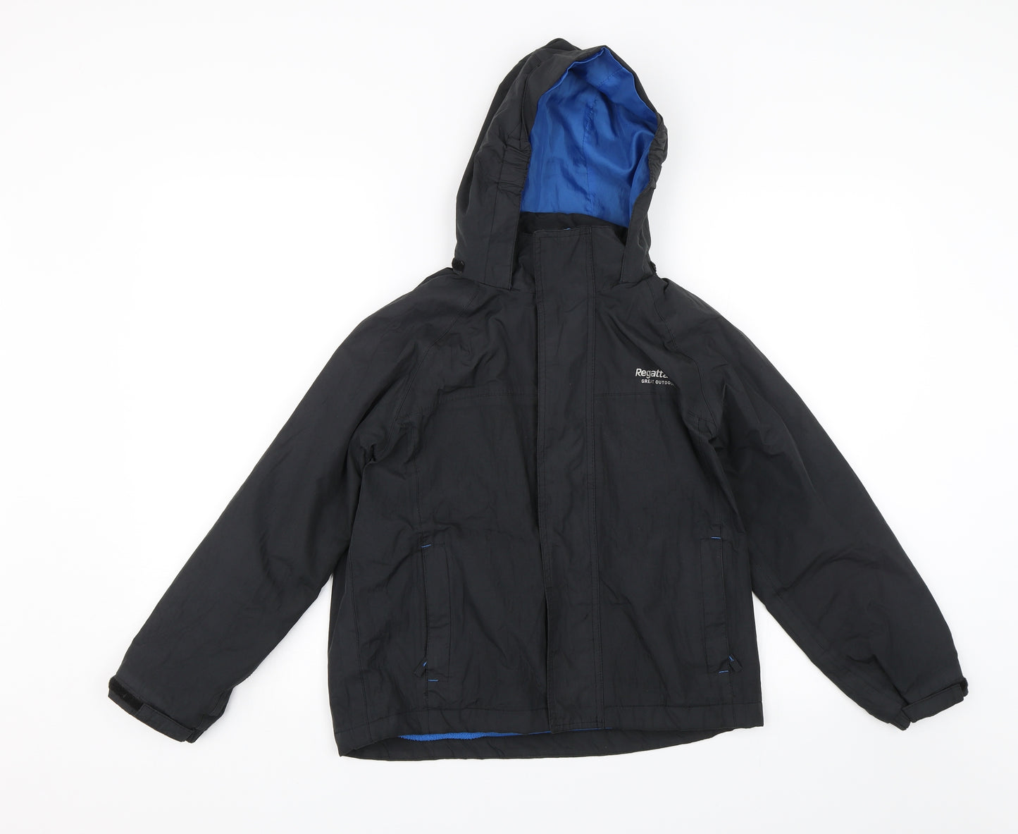 Regatta Boys Black   Rain Coat Jacket Size 9-10 Years