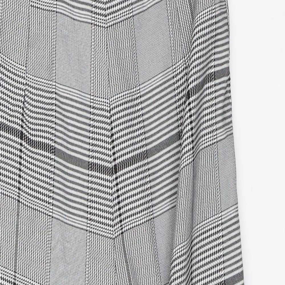 PRETTYLITTLETHING Womens Black Check  Dungaree One-Piece Size 8