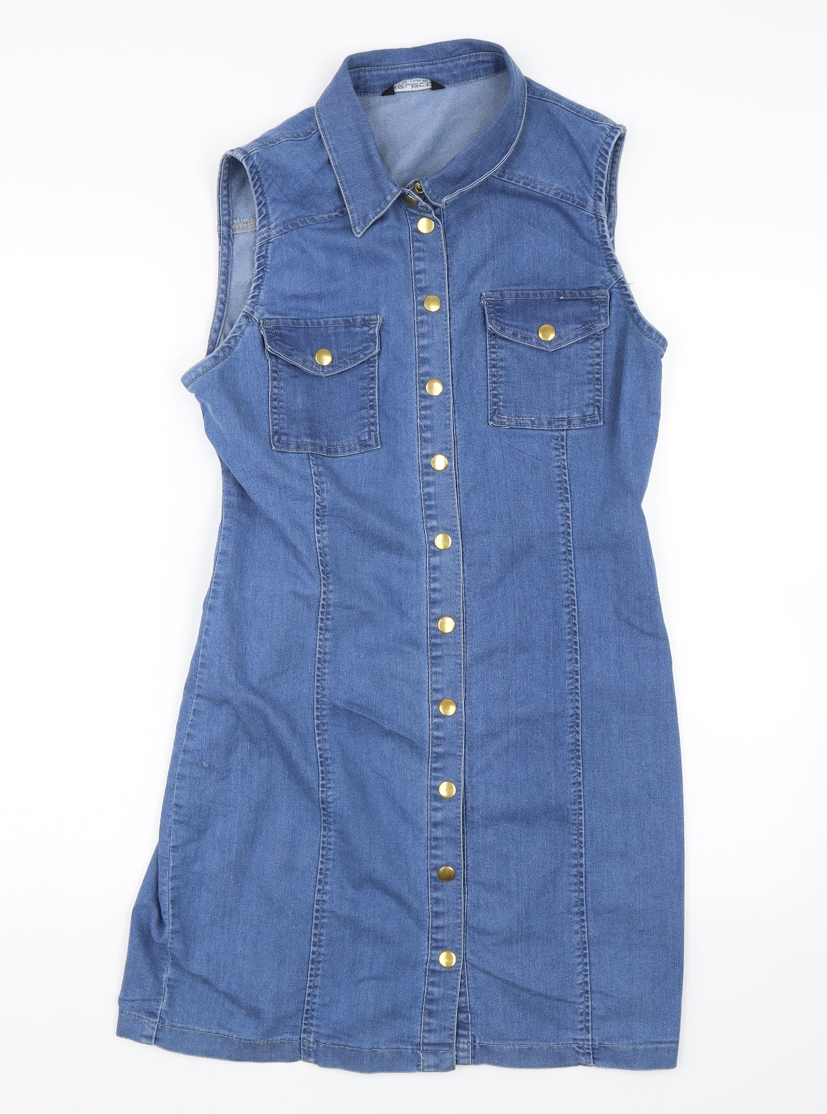 Select Womens Blue  Denim Shirt Dress  Size 12