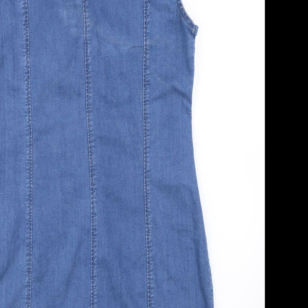 Select Womens Blue  Denim Shirt Dress  Size 12