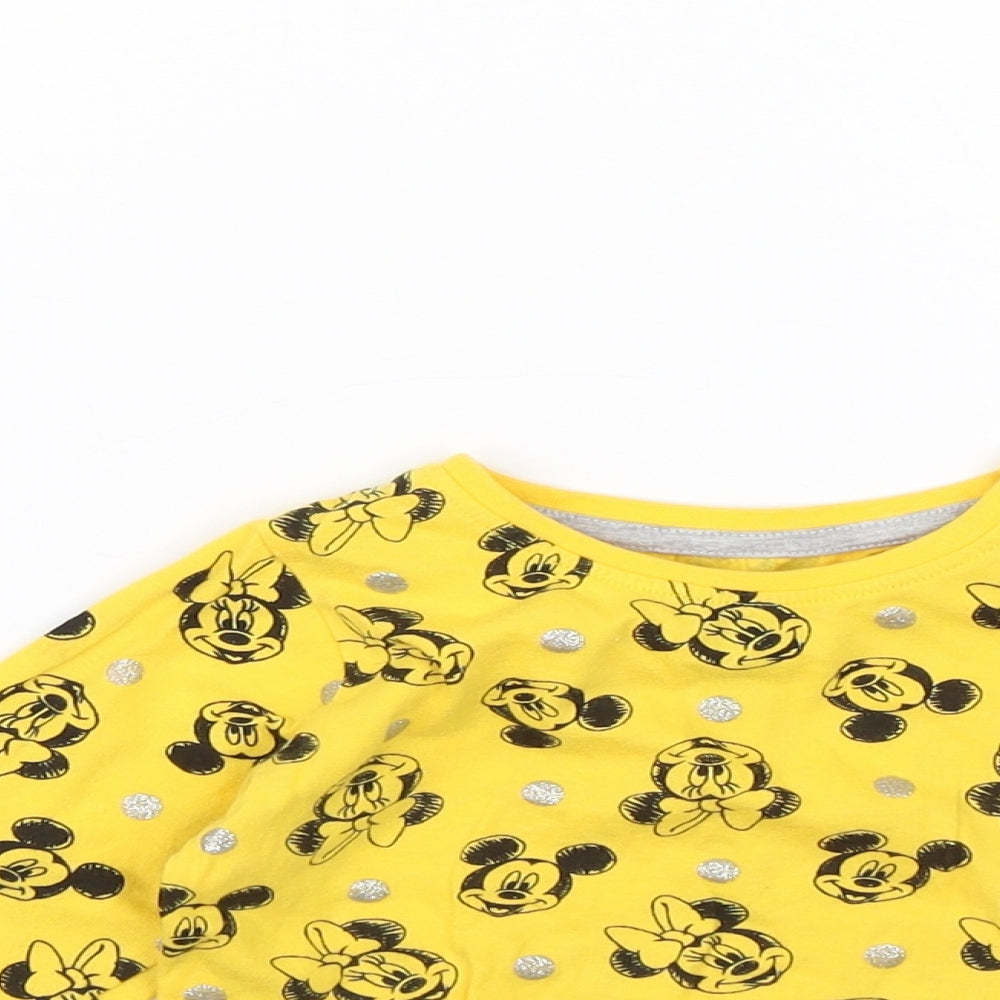 Primark Baby Yellow   Basic T-Shirt Size 12-18 Months  - Disney