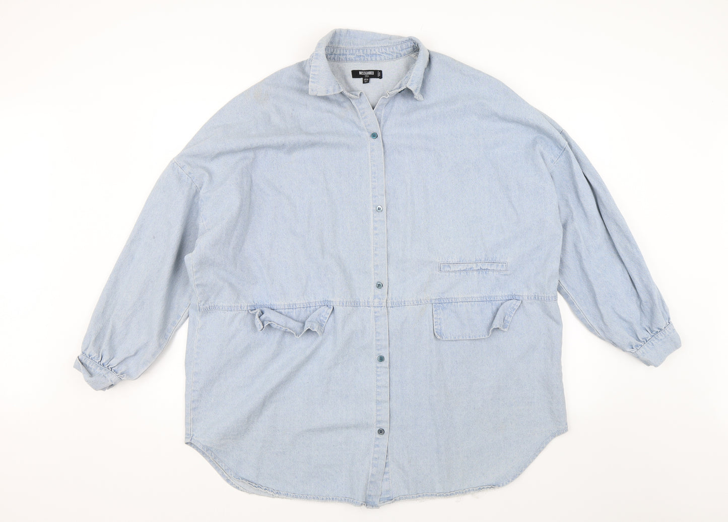 Missguided Womens Blue  Denim Shirt Dress  Size 6
