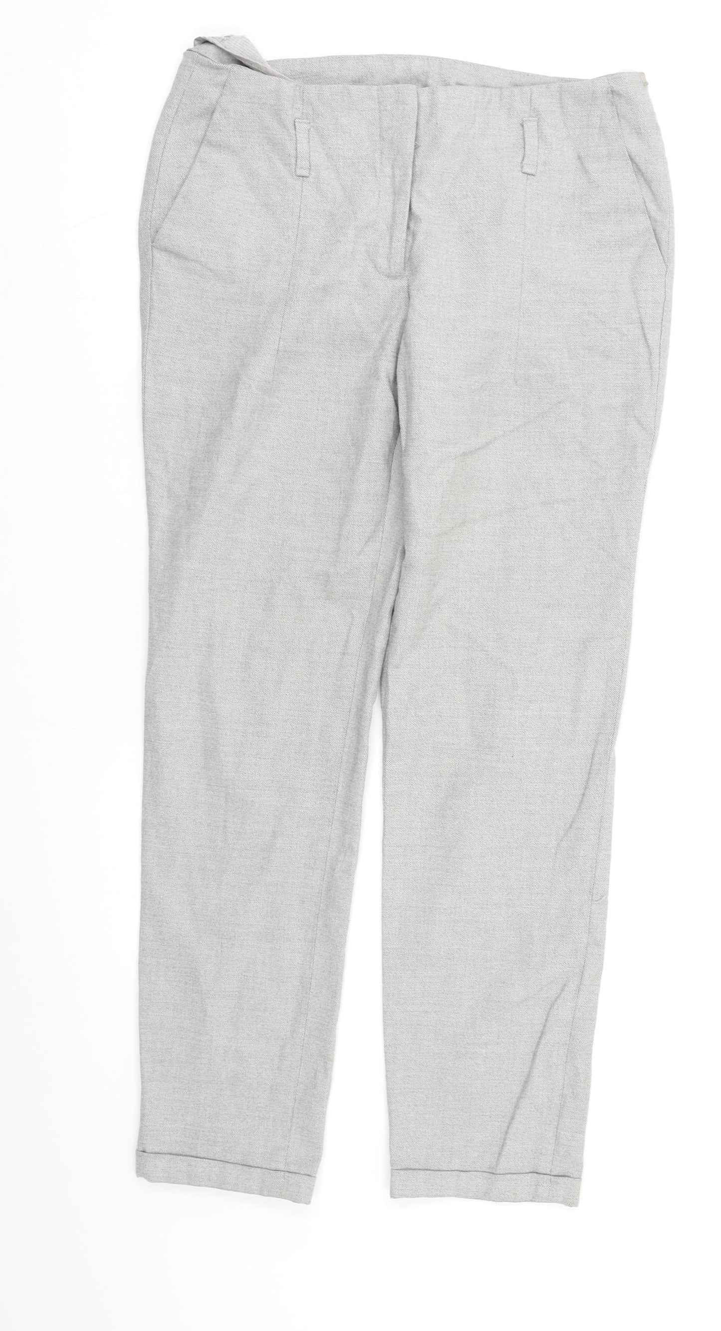 Zara Womens Grey   Dress Pants Trousers Size M L25 in