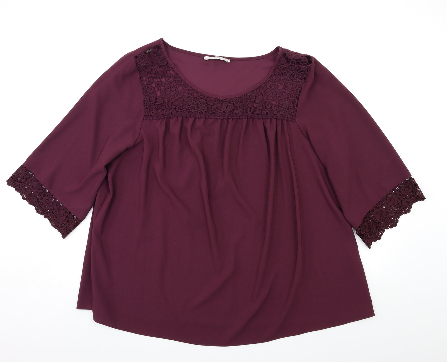 George Womens Purple   Tunic Blouse Size 24