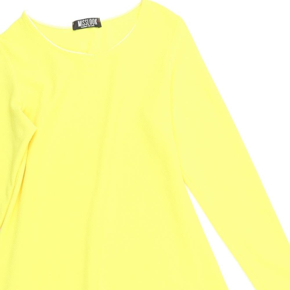 Miss Look Womens Yellow   A-Line  Size S