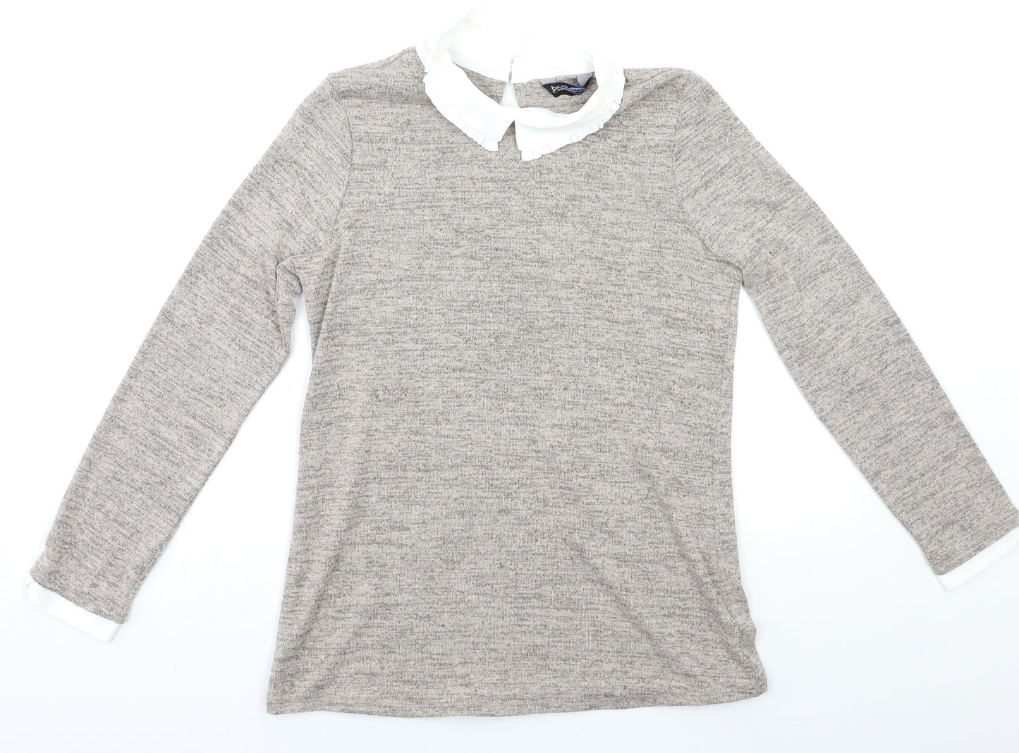 Blue Chameleon Womens Beige   Pullover Jumper Size 14