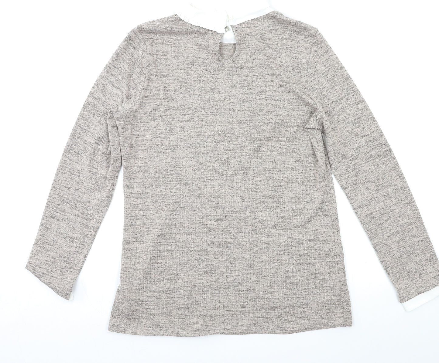 Blue Chameleon Womens Beige   Pullover Jumper Size 14