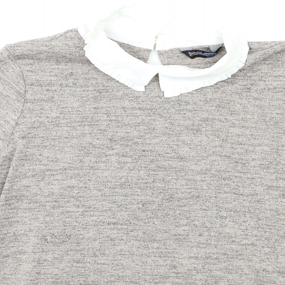 Blue Chameleon Womens Beige   Pullover Jumper Size 14