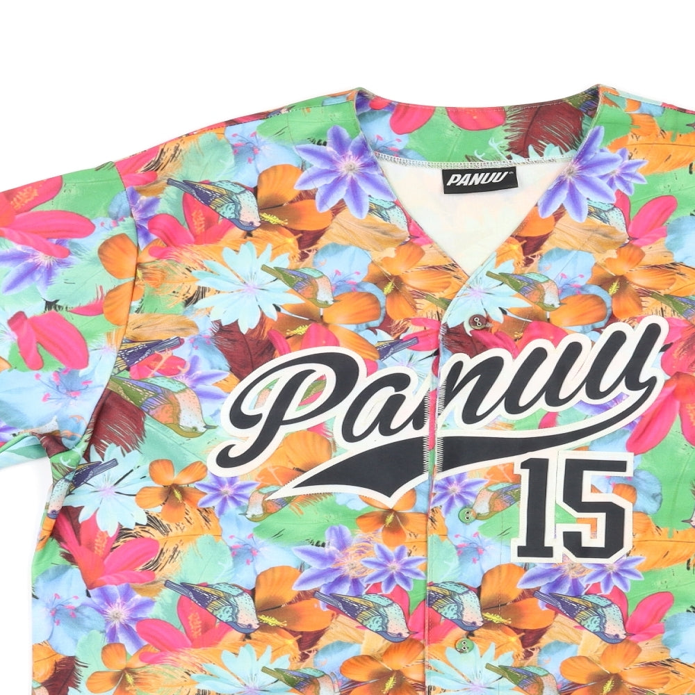 Panuu Mens Multicoloured Floral   Button-Up Size L
