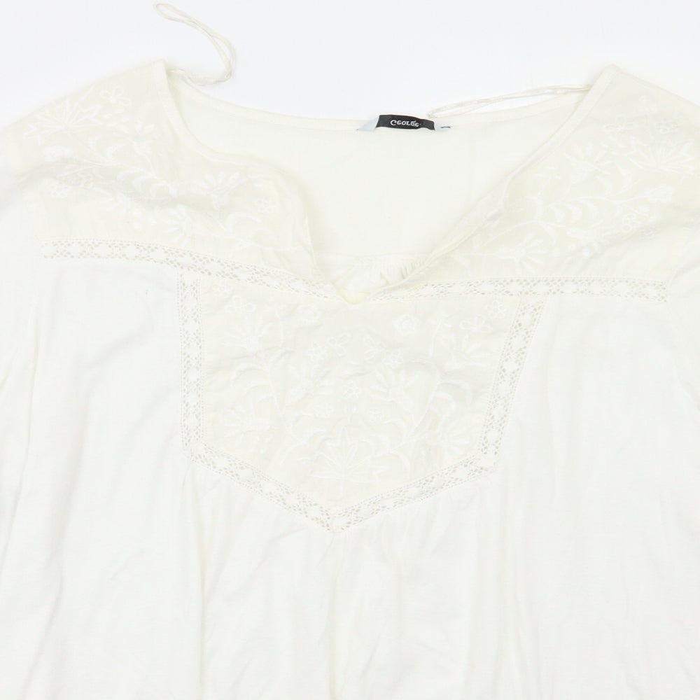 George Womens White   Basic Blouse Size 24