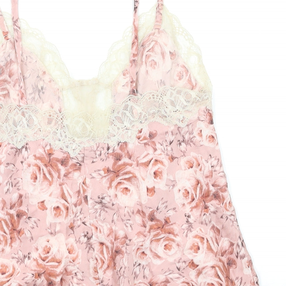 Autograph Womens Pink Floral   Pyjama Top Size 10