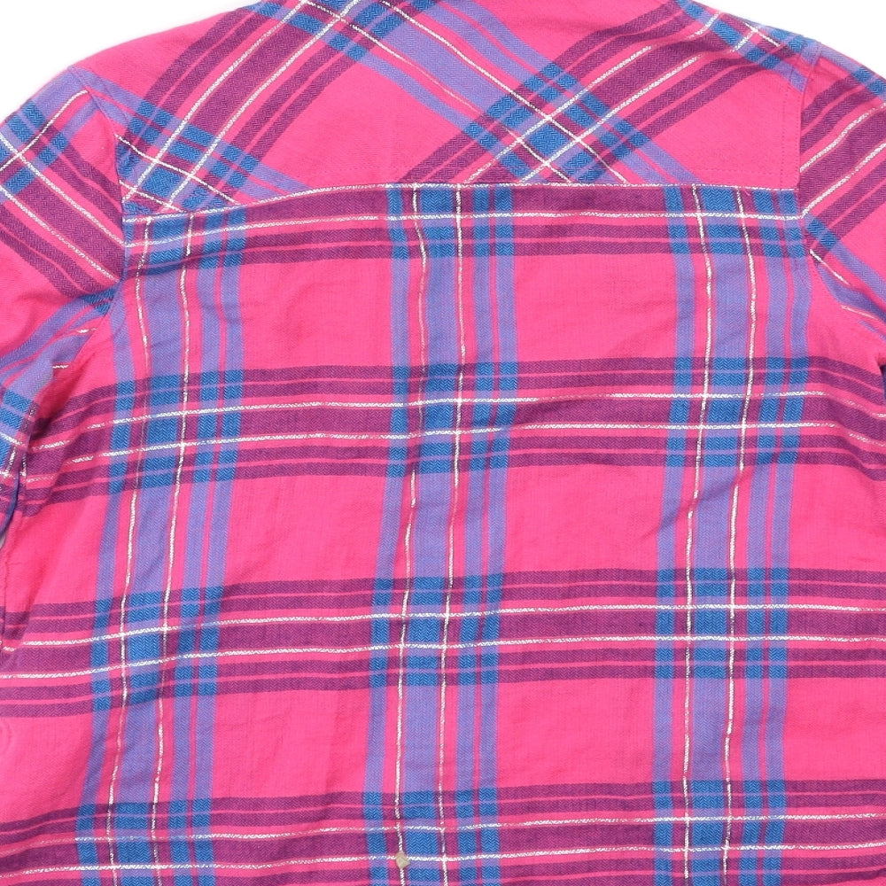 Blue Zoo Girls Pink Check  Basic Button-Up Size 10 Years