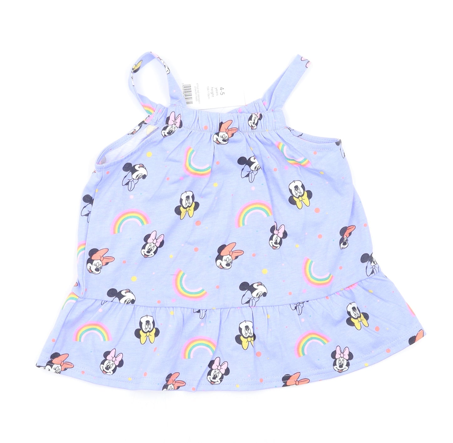 George Girls Blue Geometric  Top Pyjama Set Size 4-5 Years  - Minnie mouse