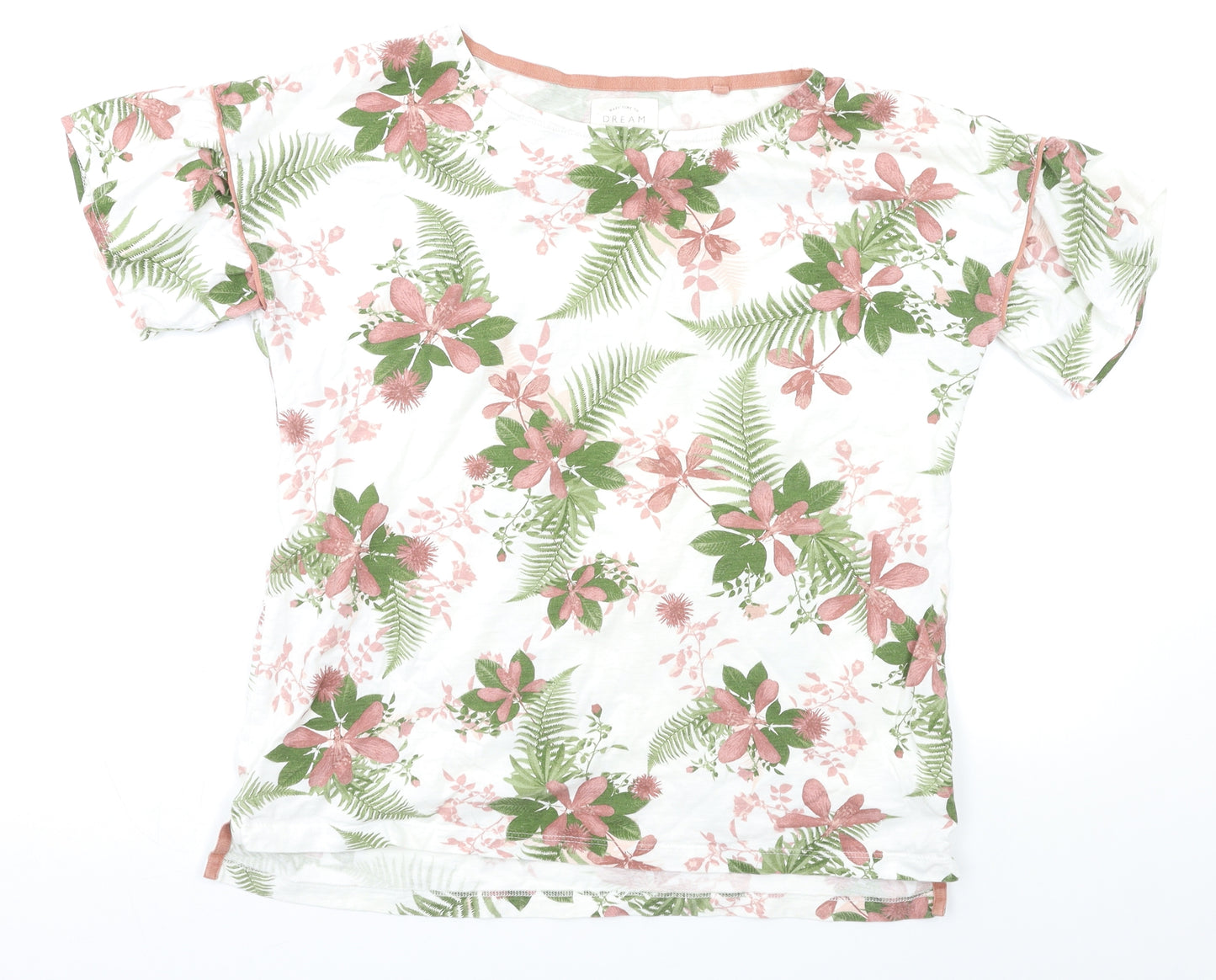 NEXT Womens White Floral  Basic T-Shirt Size M