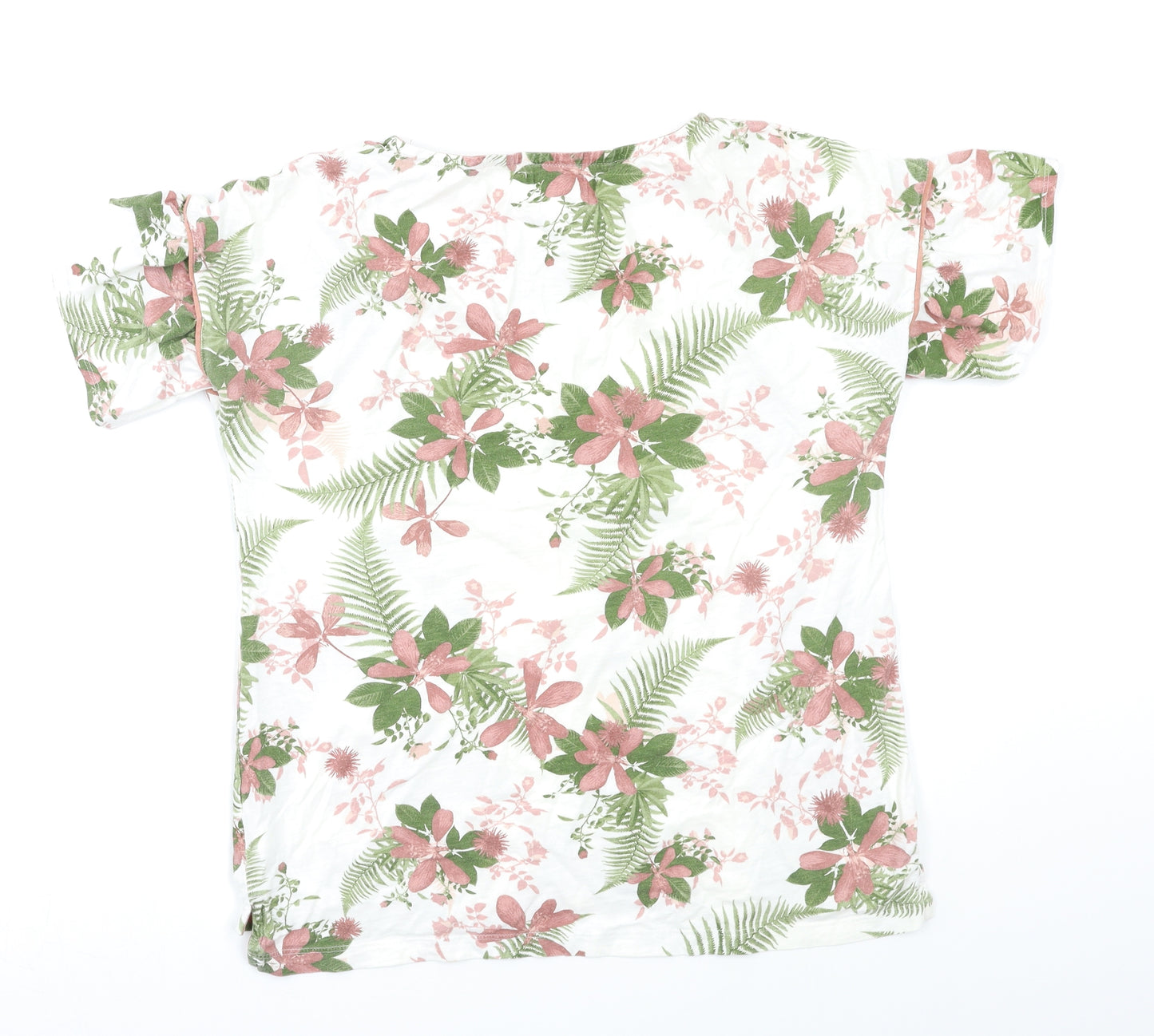 NEXT Womens White Floral  Basic T-Shirt Size M