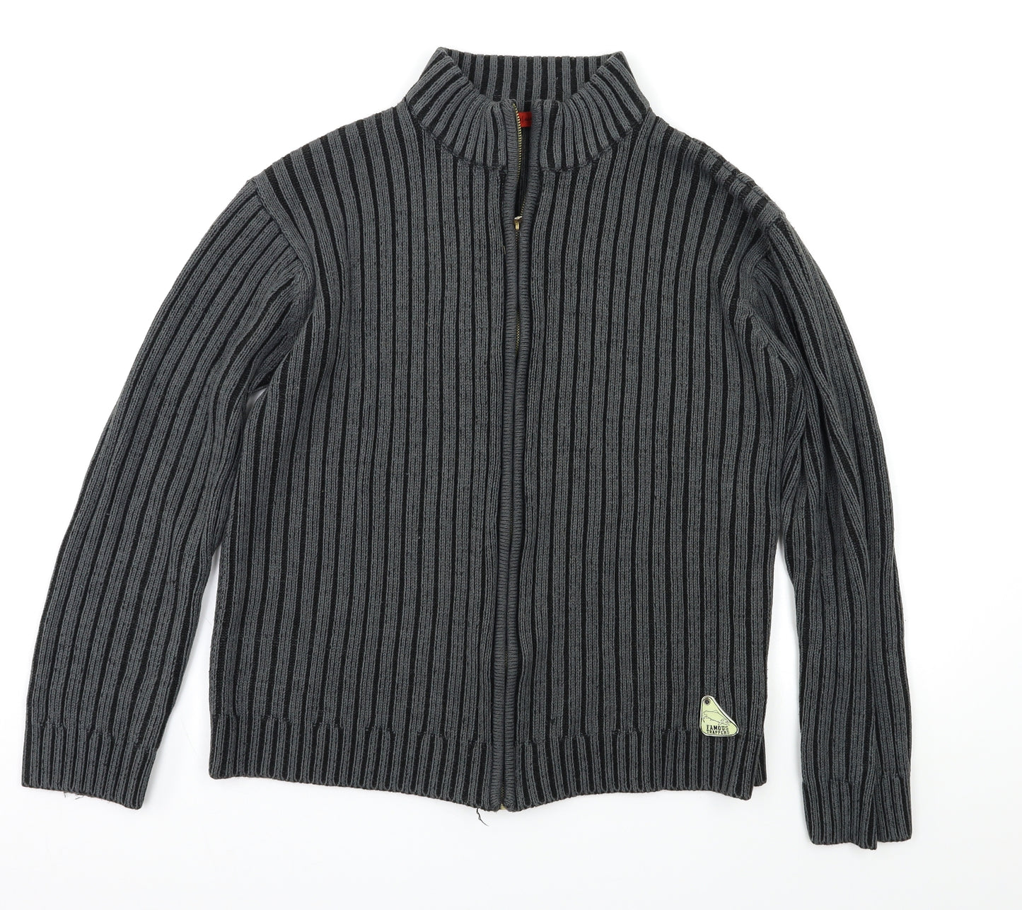 TISSAIA Mens Grey   Cardigan Jumper Size M