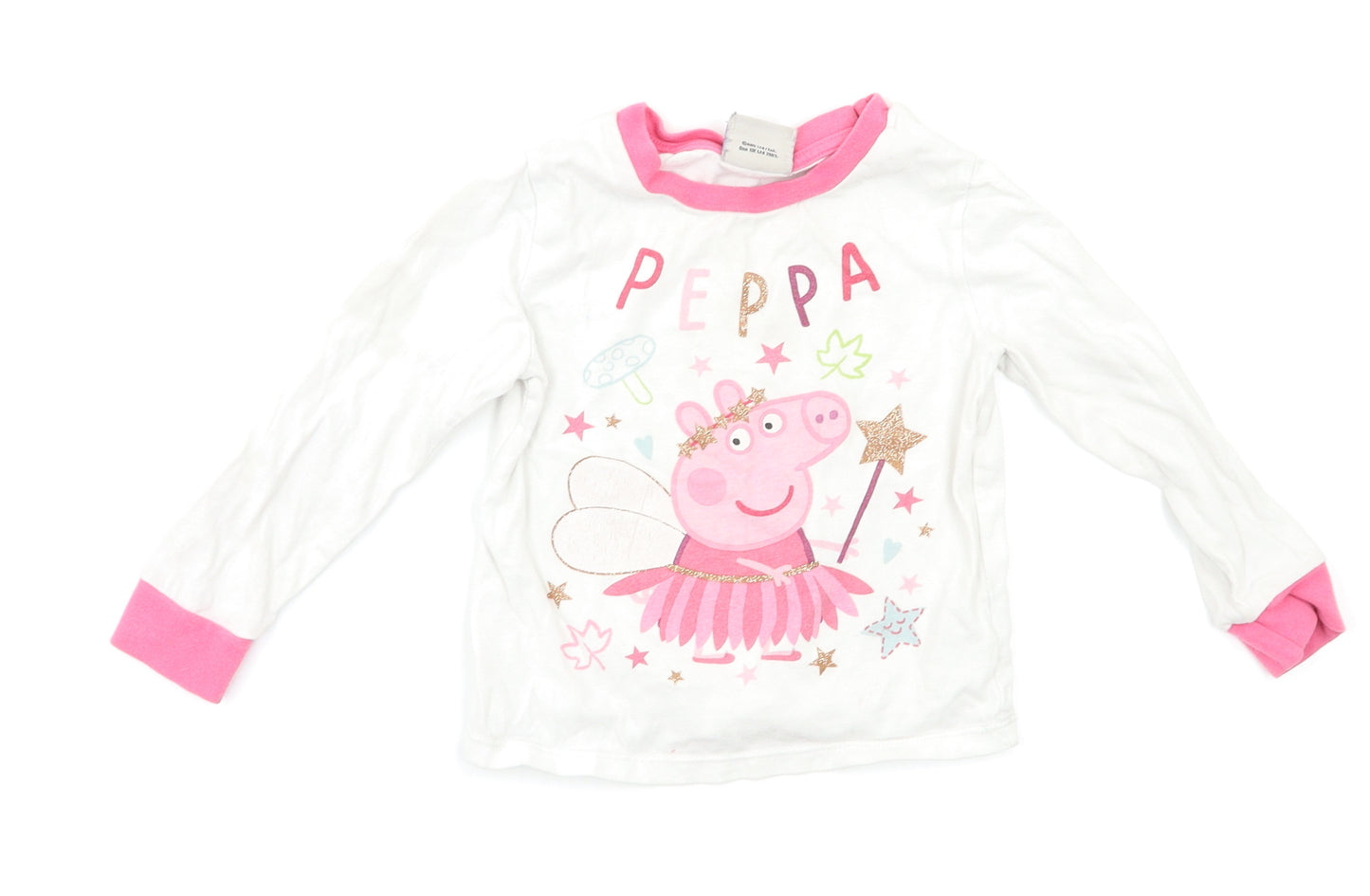TU Girls White    Pyjama Set Size 2-3 Years  - Peppa Pig
