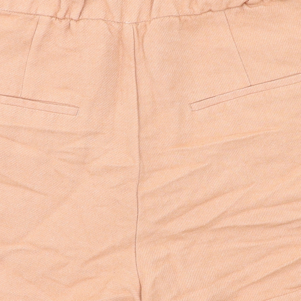 Zara Womens Orange   Paperbag Shorts Size M
