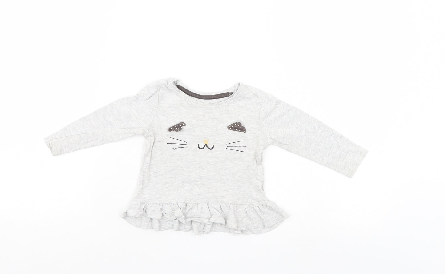 Primark Girls Grey   Tunic Jumper Size 9-12 Months