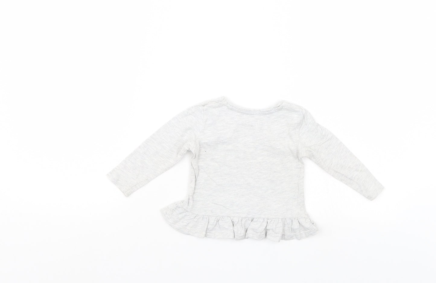 Primark Girls Grey   Tunic Jumper Size 9-12 Months