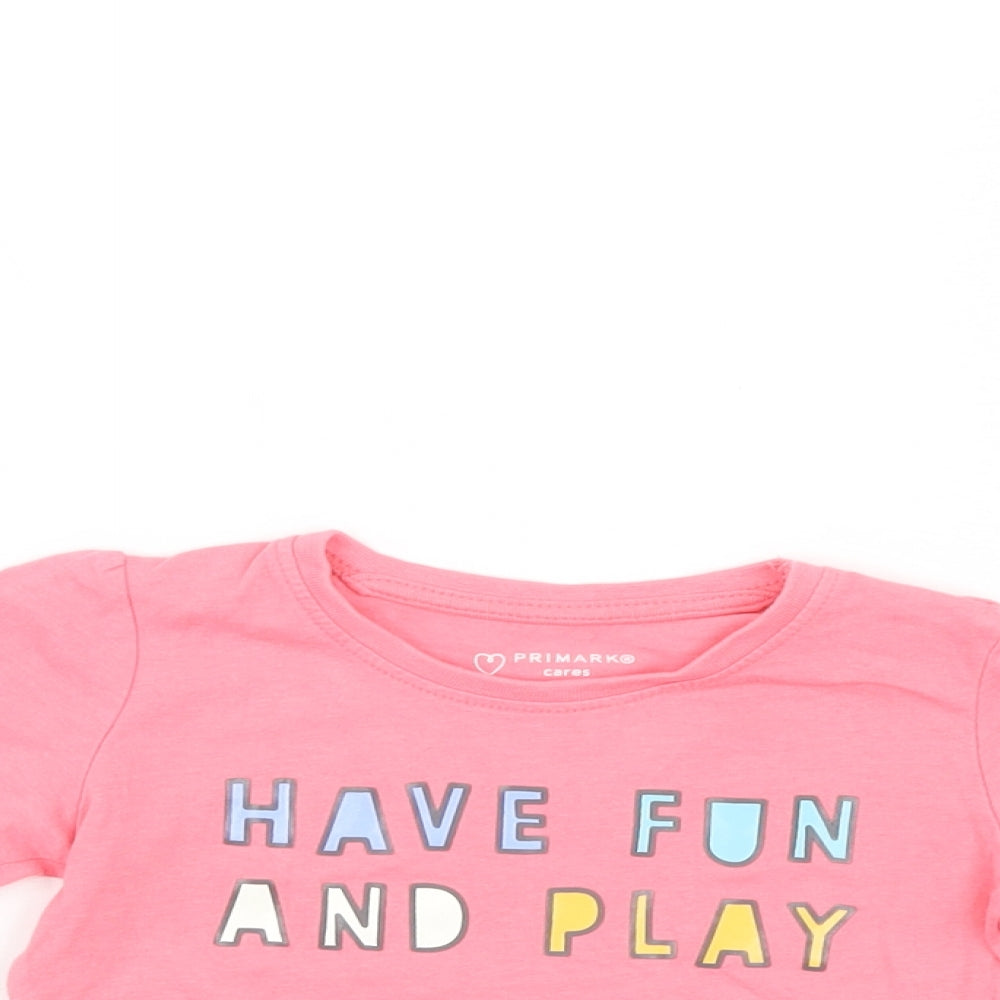 Primark Girls Pink   Pullover Jumper Size 9-12 Months