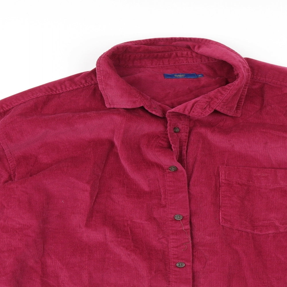 Cotton Traders Mens Purple    Button-Up Size XL