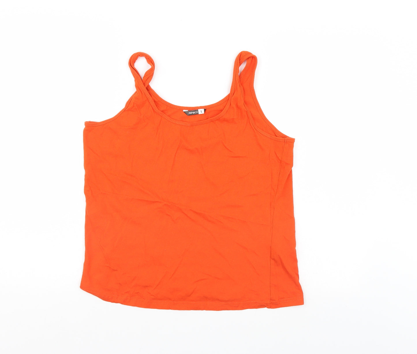 pep & co Womens Orange   Basic T-Shirt Size L